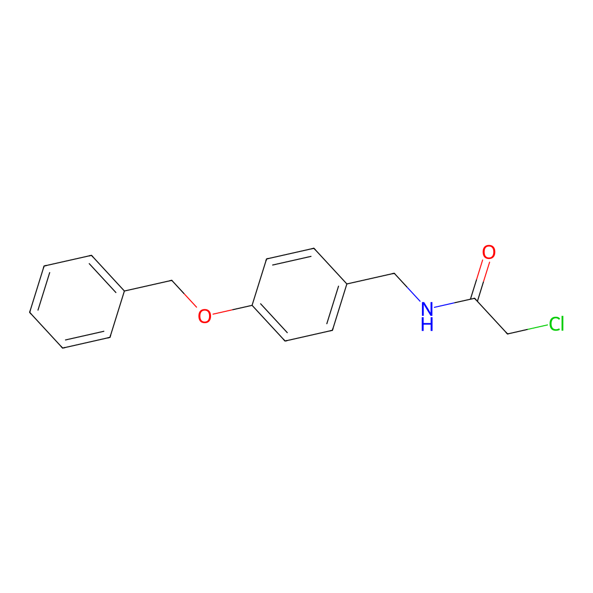 N-{[4-(benzyloxy)phenyl]methyl}-2-chloroacetamide molecular structure, CAS 1219828-06-4