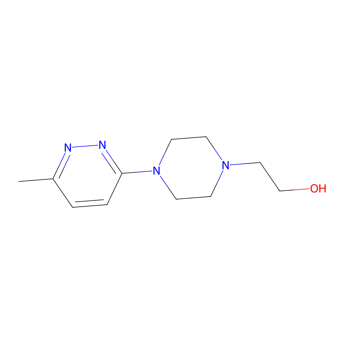 2-[4-(6-Methylpyridazin-3-yl)piperazin-1-yl]ethanol molecular structure, CAS 1219828-11-1