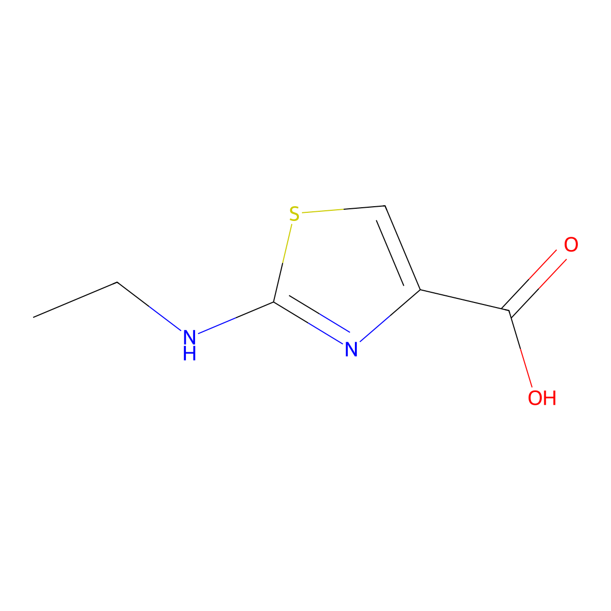 2-(Ethylamino)-1,3-thiazole-4-carboxylic acid molecular structure, CAS 1219828-12-2