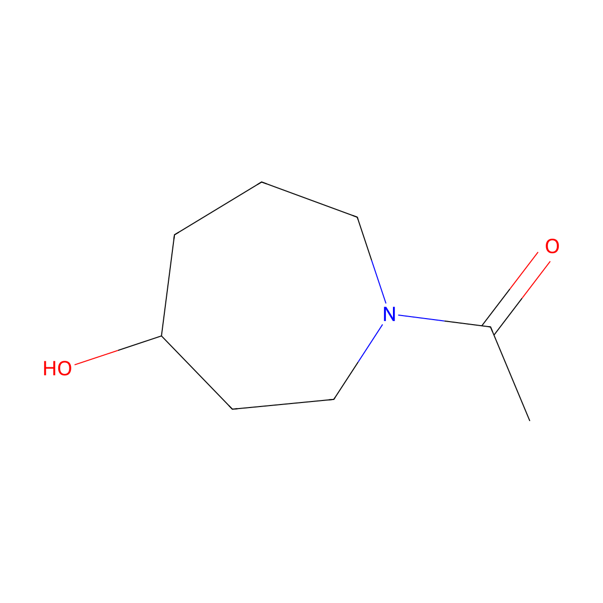 1-(4-Hydroxyazepan-1-yl)ethan-1-one molecular structure, CAS 1219828-20-2
