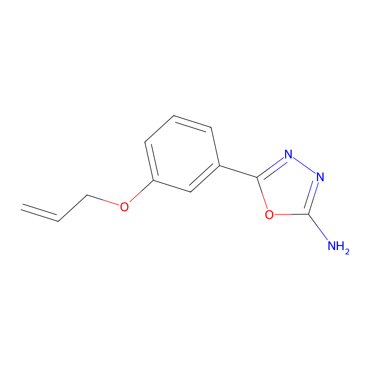 5-[3-(Allyloxy)phenyl]-1,3,4-oxadiazol-2-amine molecular structure, CAS 1219828-21-3