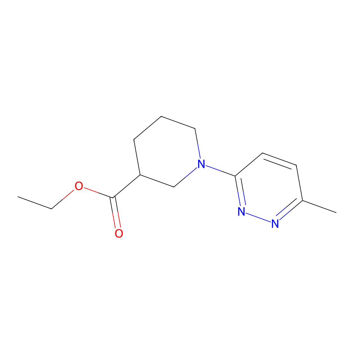 Ethyl 1-(6-methylpyridazin-3-yl)piperidine-3-carboxylate molecular structure, CAS 1219828-26-8