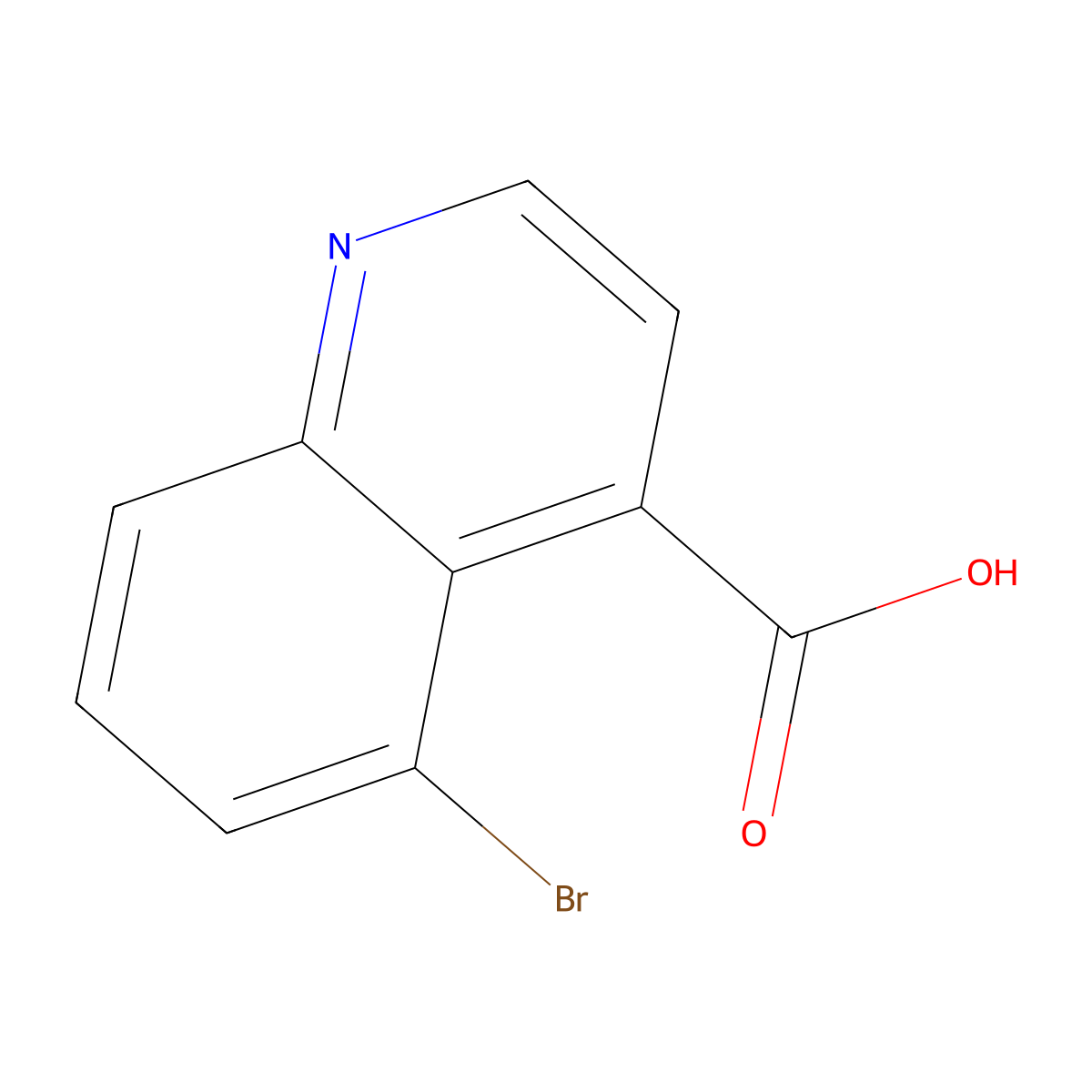 5-Bromoquinoline-4-carboxylic acid molecular structure, CAS 1219834-22-6