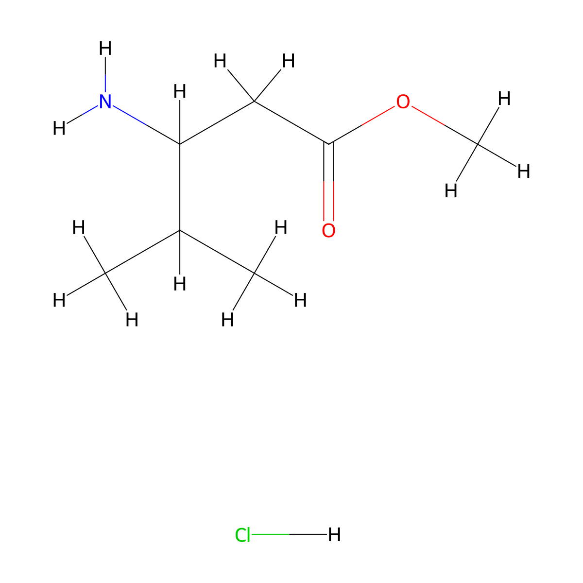 Methyl 3-amino-4-methylpentanoate hydrochloride molecular structure, CAS 1219839-34-5