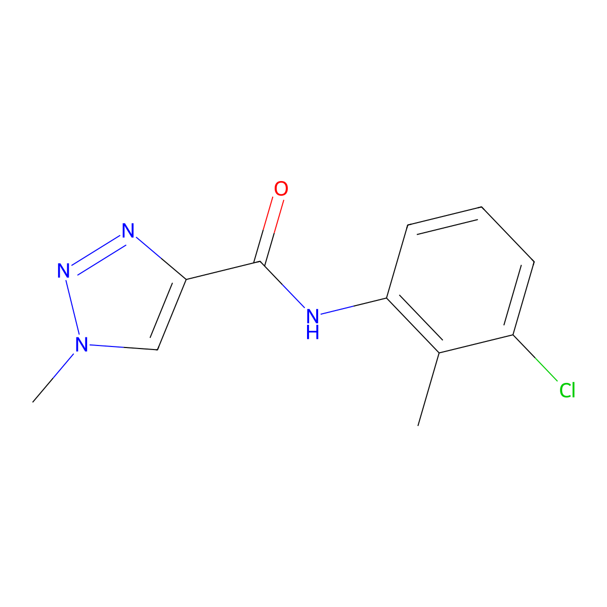 N-(3-chloro-2-methylphenyl)-1-methyl-1H-1,2,3-triazole-4-carboxamide molecular structure, CAS 1219841-78-7
