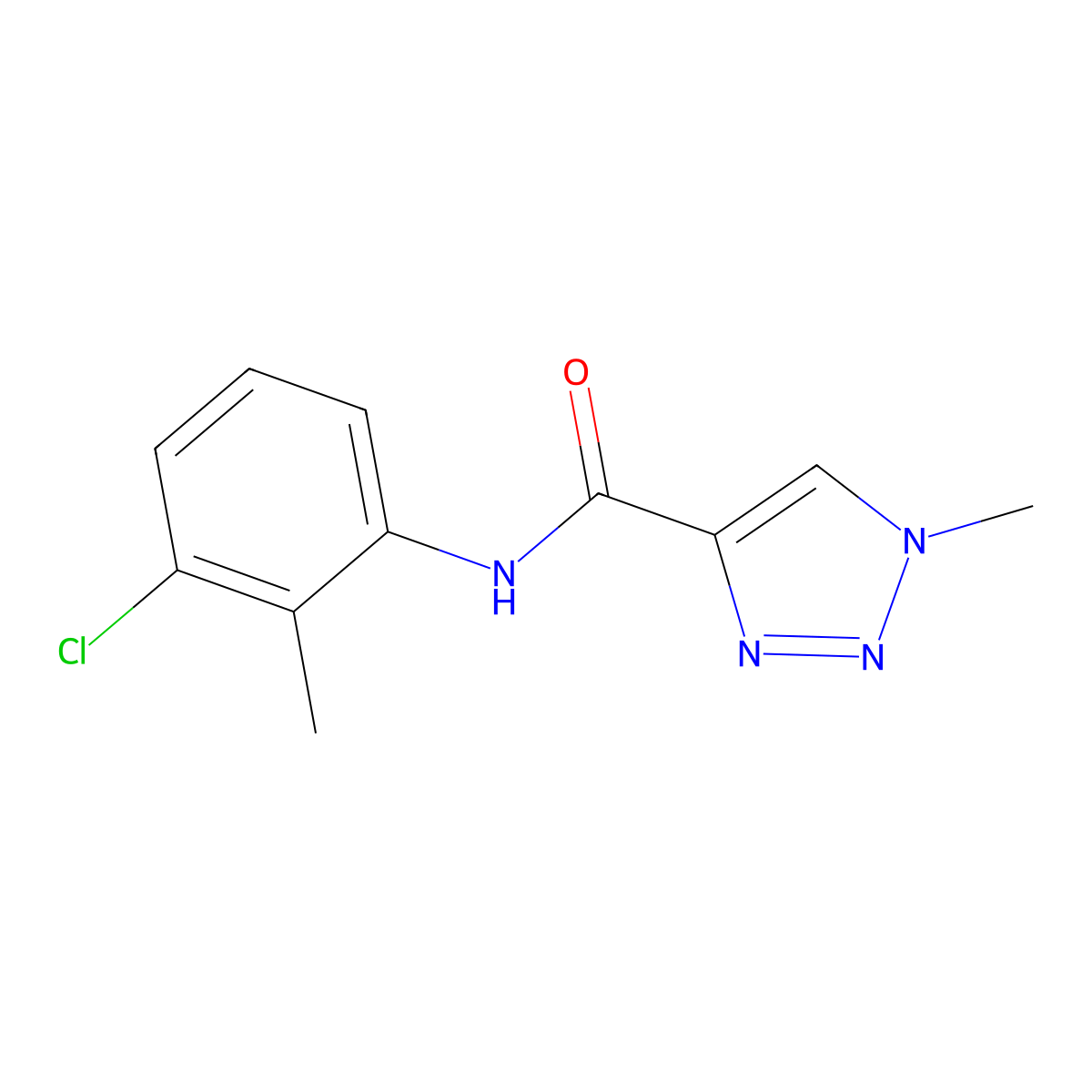 N-(3-chloro-2-methylphenyl)-1-methyl-1H-1,2,3-triazole-4-carboxamide molecular structure, CAS 1219841-78-7