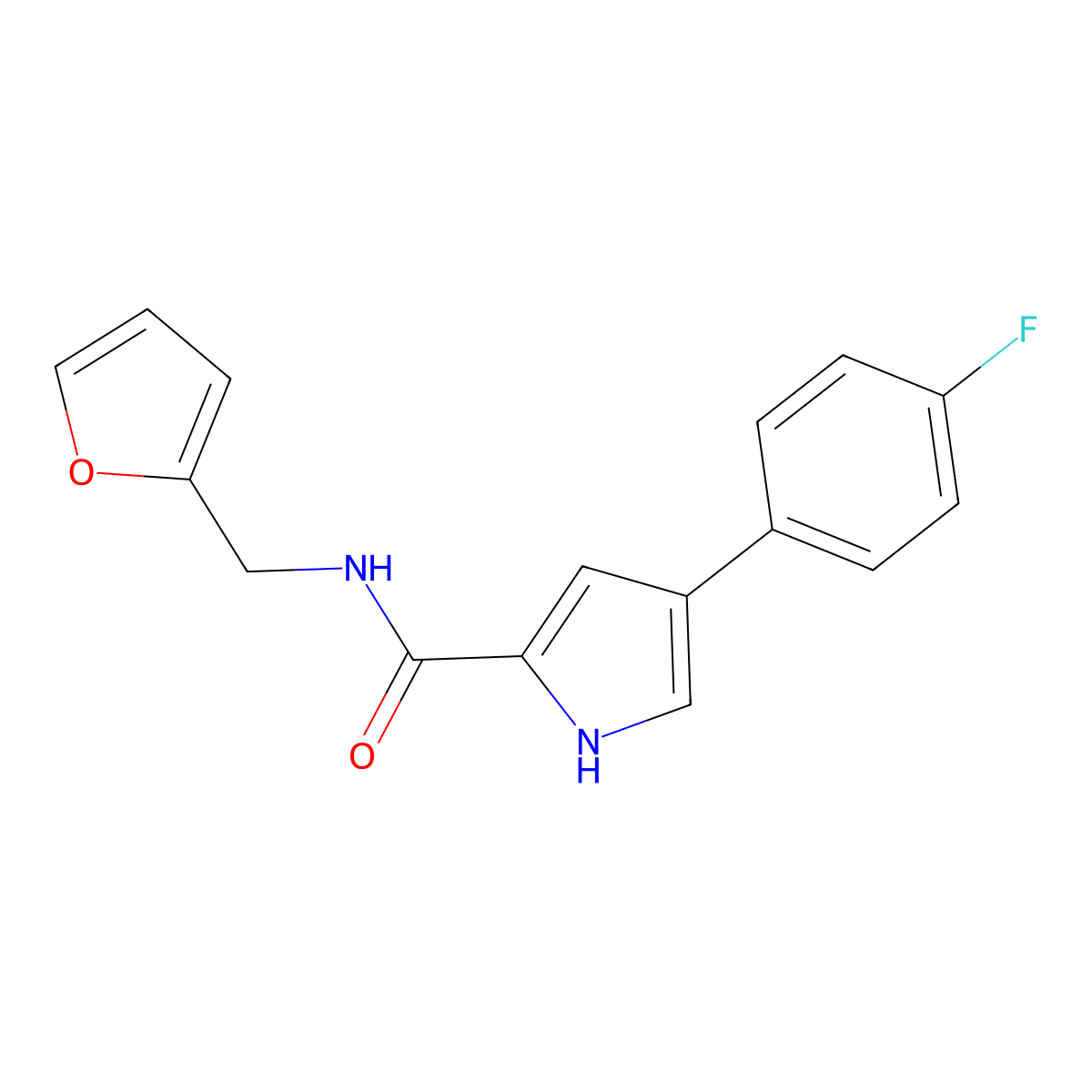 4-(4-fluorophenyl)-N-(furan-2-ylmethyl)-1H-pyrrole-2-carboxamide molecular structure, CAS 1219841-84-5