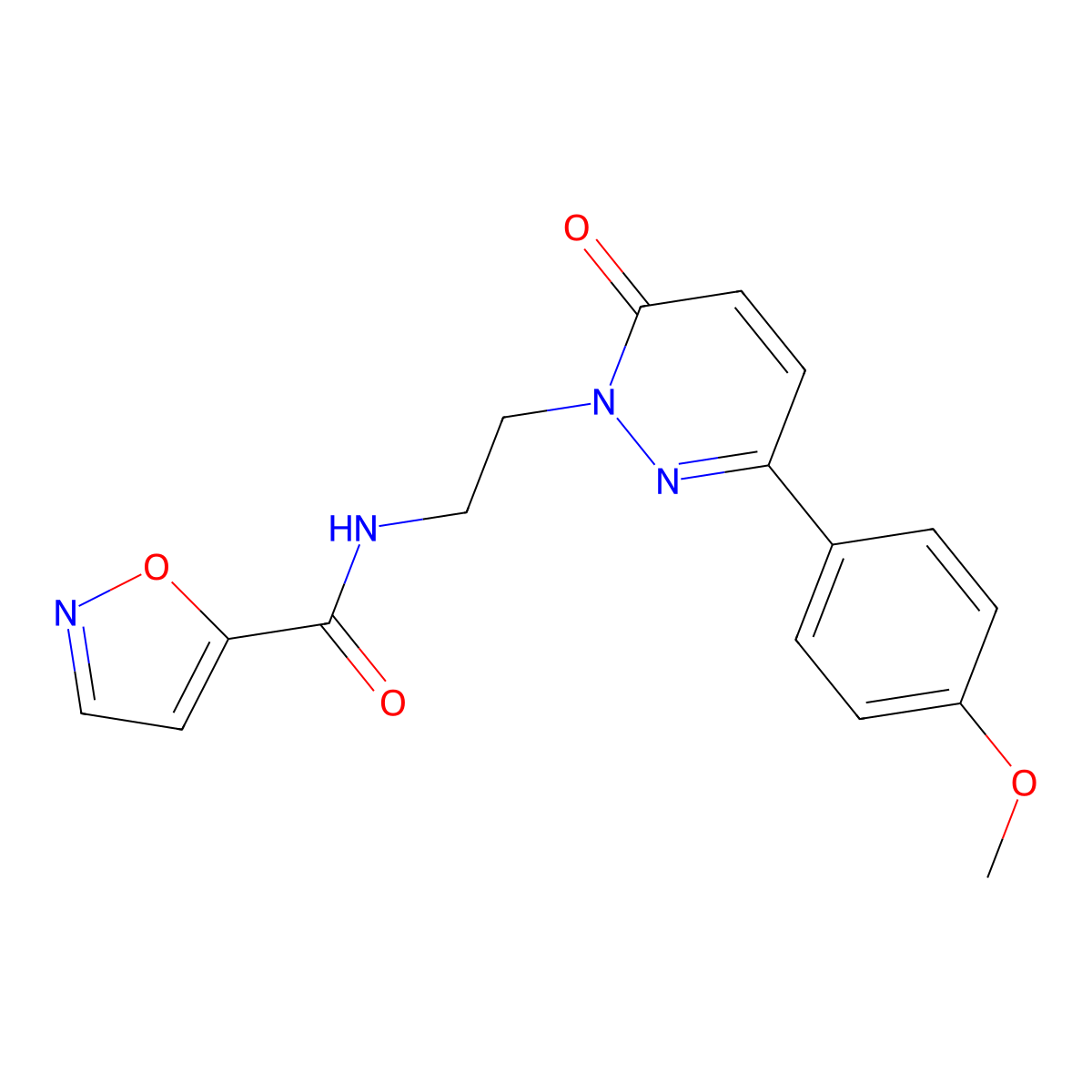 N-(2-(3-(4-methoxyphenyl)-6-oxopyridazin-1(6H)-yl)ethyl)isoxazole-5-carboxamide molecular structure, CAS 1219842-10-0