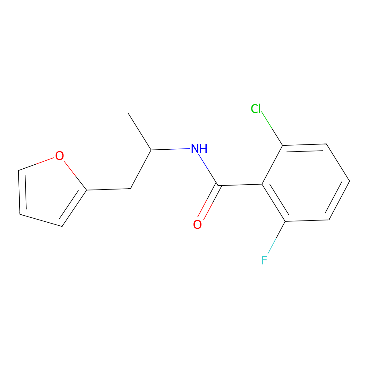 2-chloro-6-fluoro-N-[1-(furan-2-yl)propan-2-yl]benzamide molecular structure, CAS 1219842-20-2