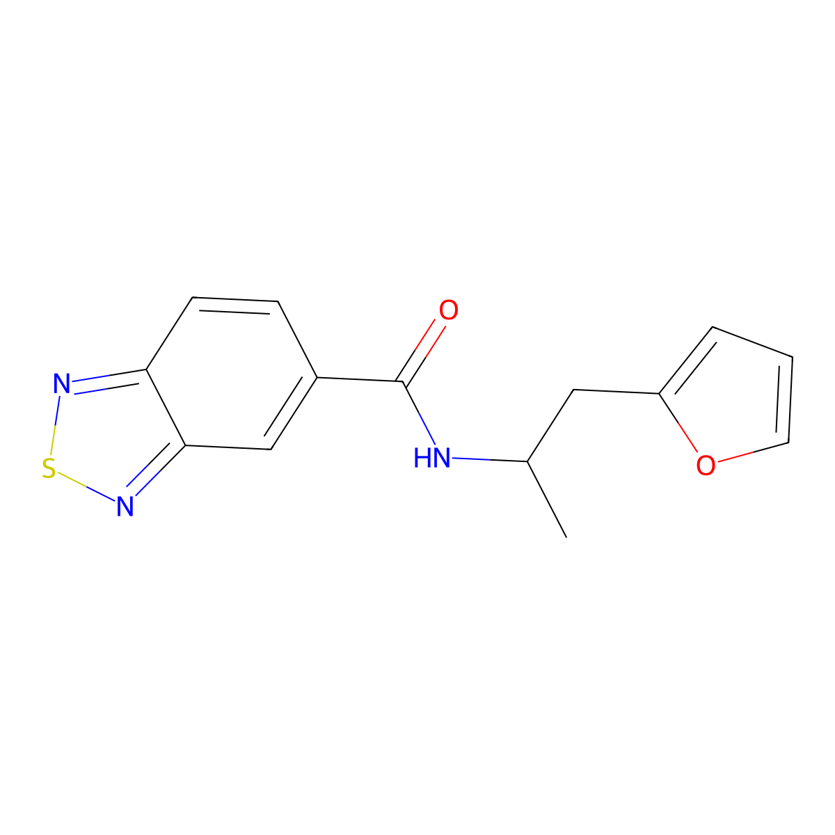 N-(1-(furan-2-yl)propan-2-yl)benzo[c][1,2,5]thiadiazole-5-carboxamide molecular structure, CAS 1219842-22-4