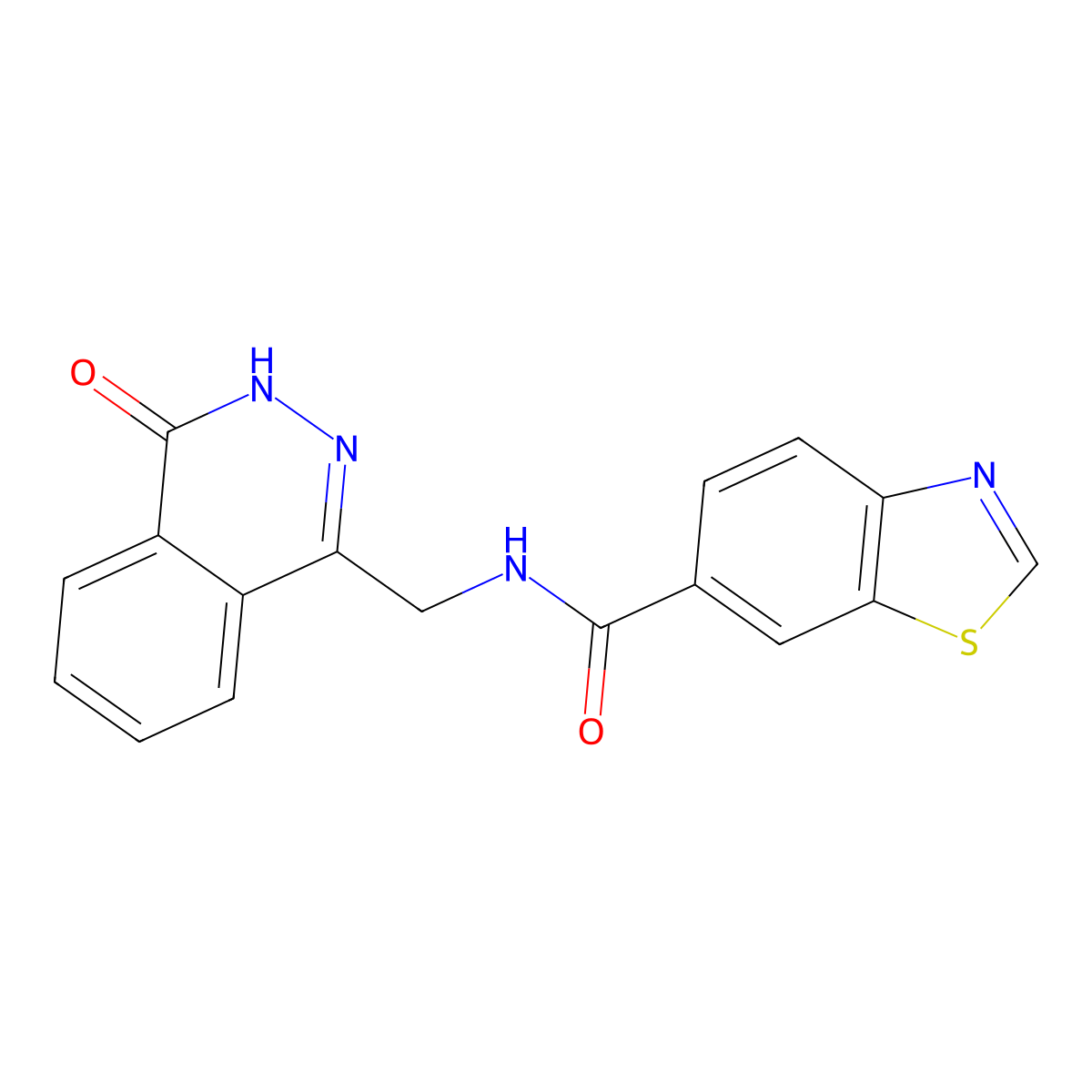 N-((4-oxo-3,4-dihydrophthalazin-1-yl)methyl)benzo[d]thiazole-6-carboxamide molecular structure, CAS 1219842-36-0