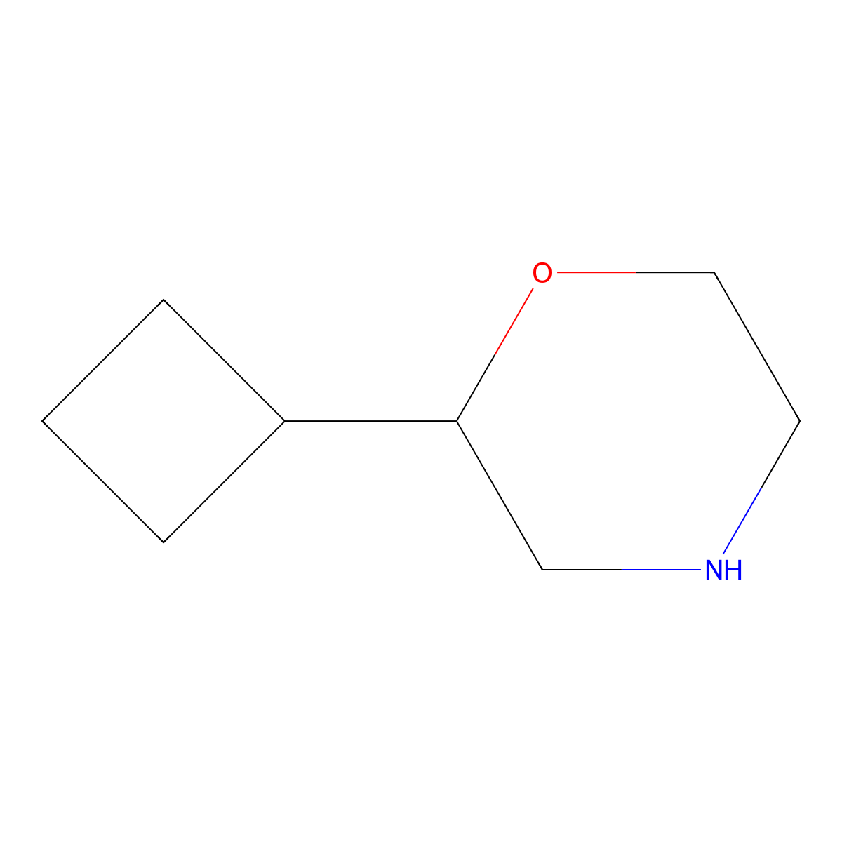 2-Cyclobutylmorpholine molecular structure, CAS 1219844-05-9