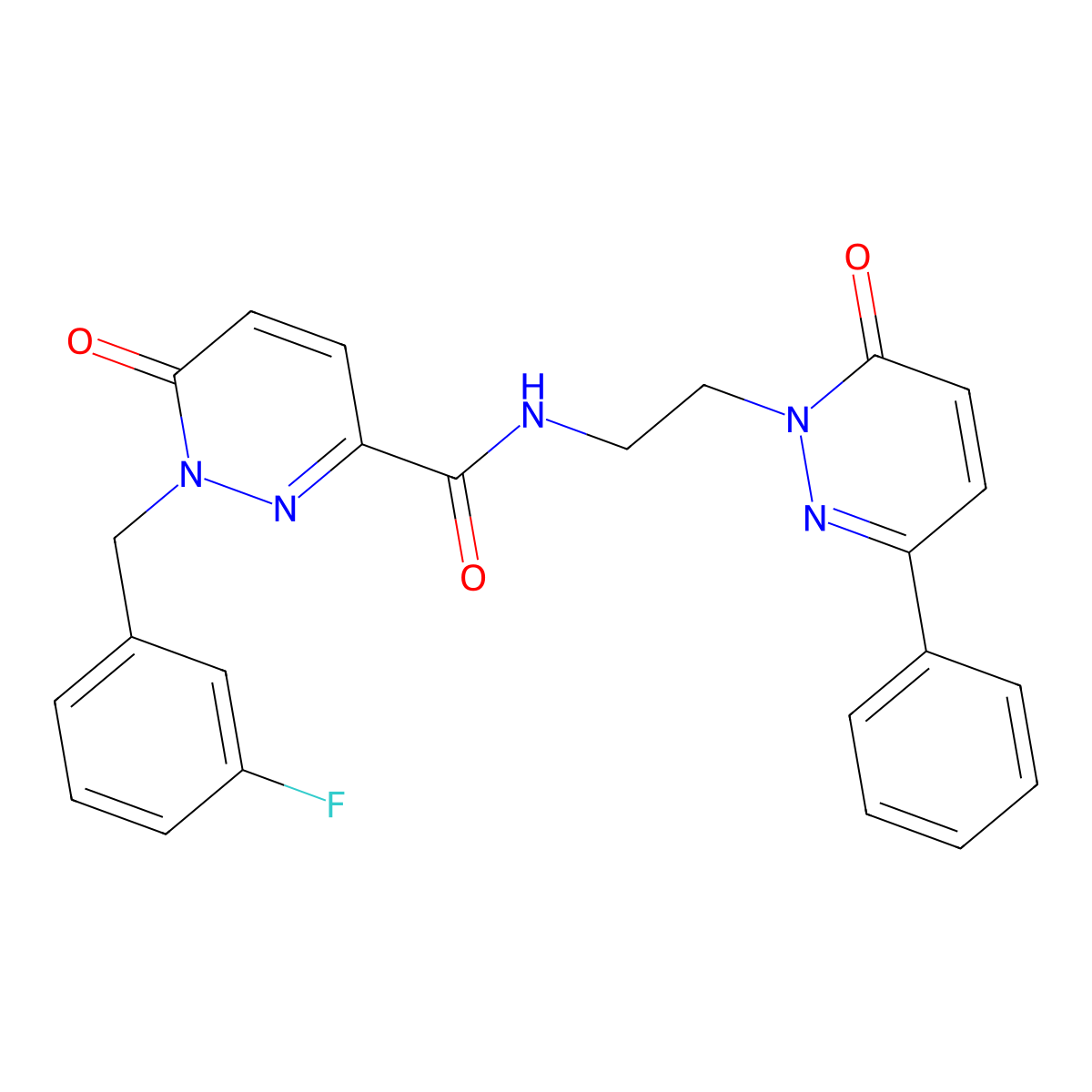 1-(3-fluorobenzyl)-6-oxo-N-(2-(6-oxo-3-phenylpyridazin-1(6H)-yl)ethyl)-1,6-dihydropyridazine-3-carboxamide molecular structure, CAS 1219844-28-6