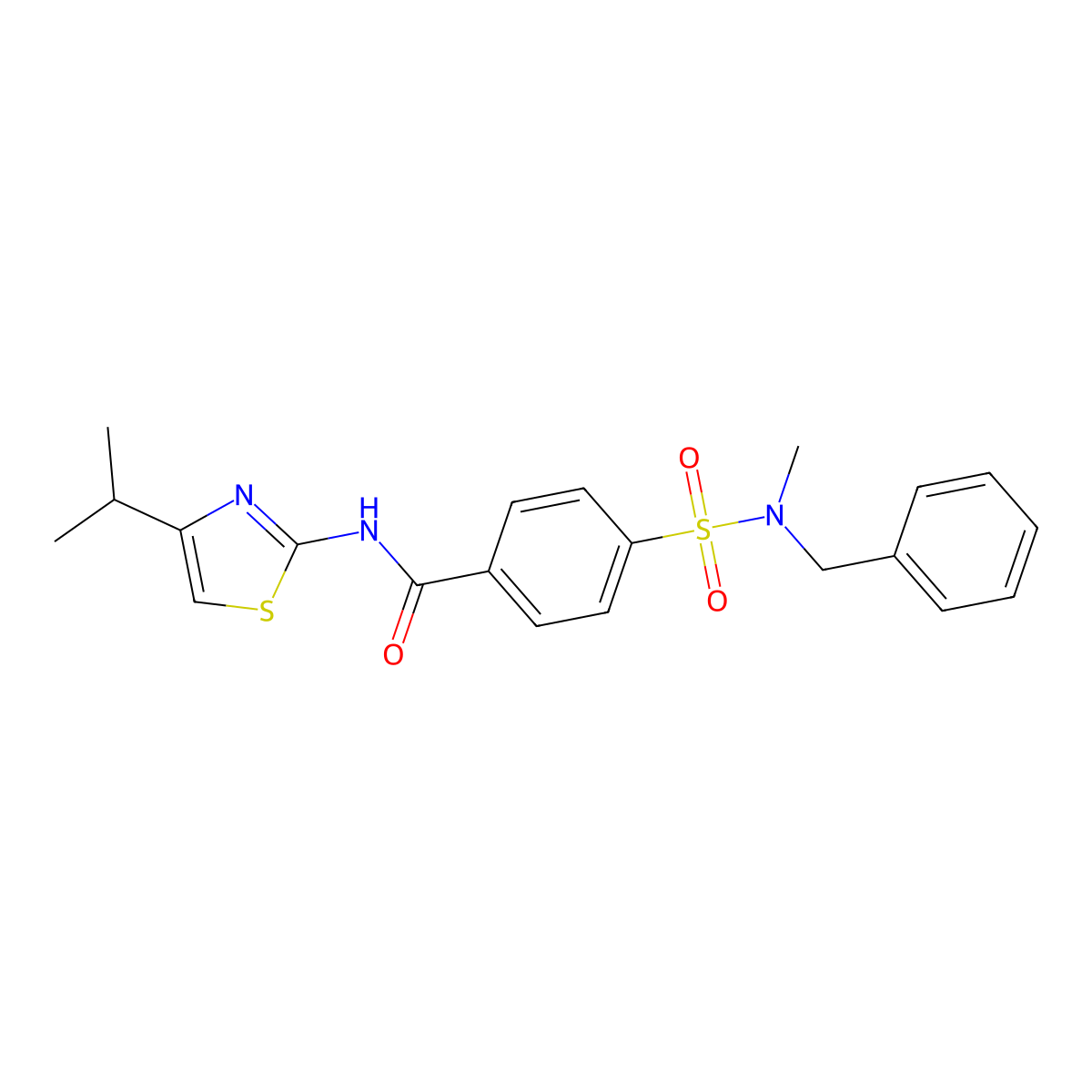 4-(N-benzyl-N-methylsulfamoyl)-N-(4-isopropylthiazol-2-yl)benzamide molecular structure, CAS 1219844-45-7
