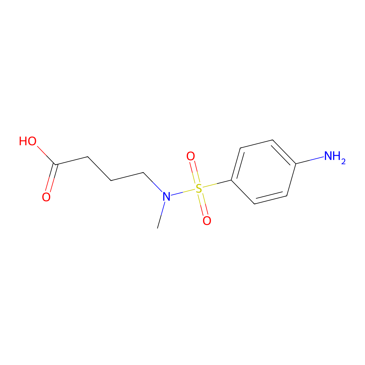 4-(N-methyl4-aminobenzenesulfonamido)butanoic acid molecular structure, CAS 1219844-59-3