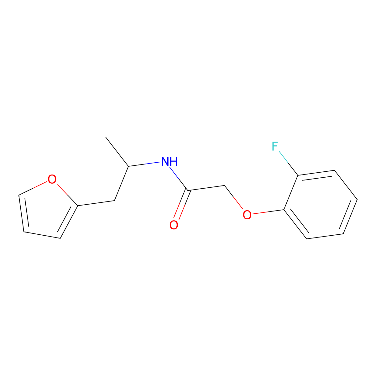 2-(2-fluorophenoxy)-N-[1-(furan-2-yl)propan-2-yl]acetamide molecular structure, CAS 1219844-63-9