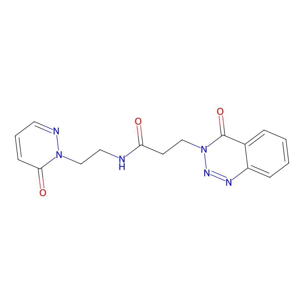 3-(4-oxobenzo[d][1,2,3]triazin-3(4H)-yl)-N-(2-(6-oxopyridazin-1(6H)-yl)ethyl)propanamide molecular structure, CAS 1219844-79-7