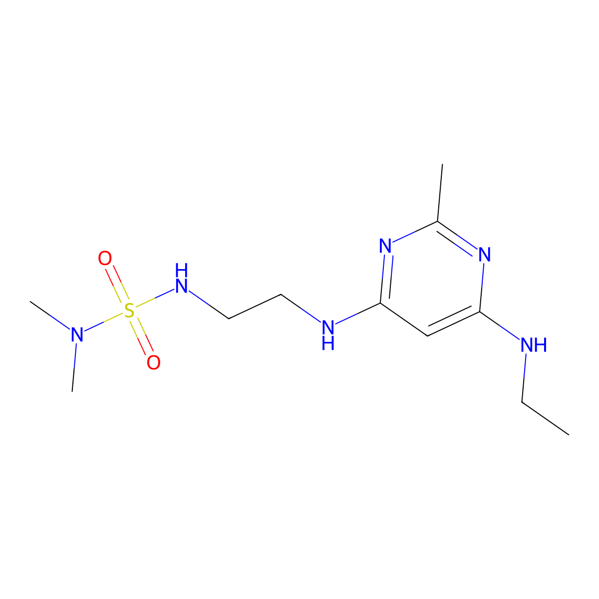 N4-{2-[(dimethylsulfamoyl)amino]ethyl}-N6-ethyl-2-methylpyrimidine-4,6-diamine molecular structure, CAS 1219844-81-1