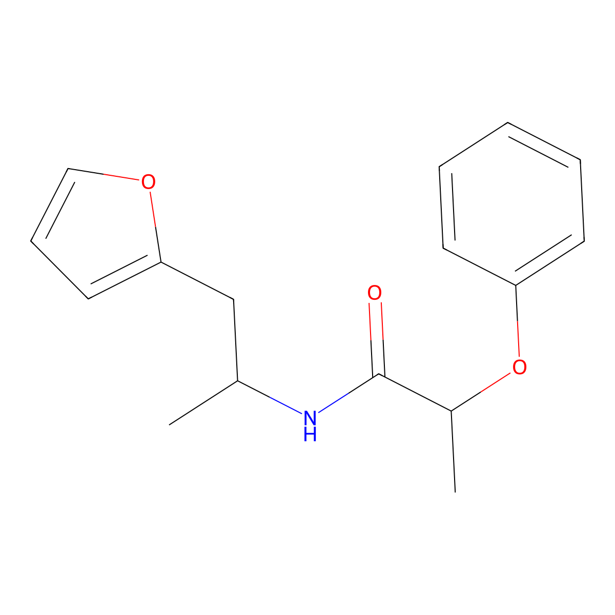 N-[1-(furan-2-yl)propan-2-yl]-2-phenoxypropanamide molecular structure, CAS 1219845-09-6