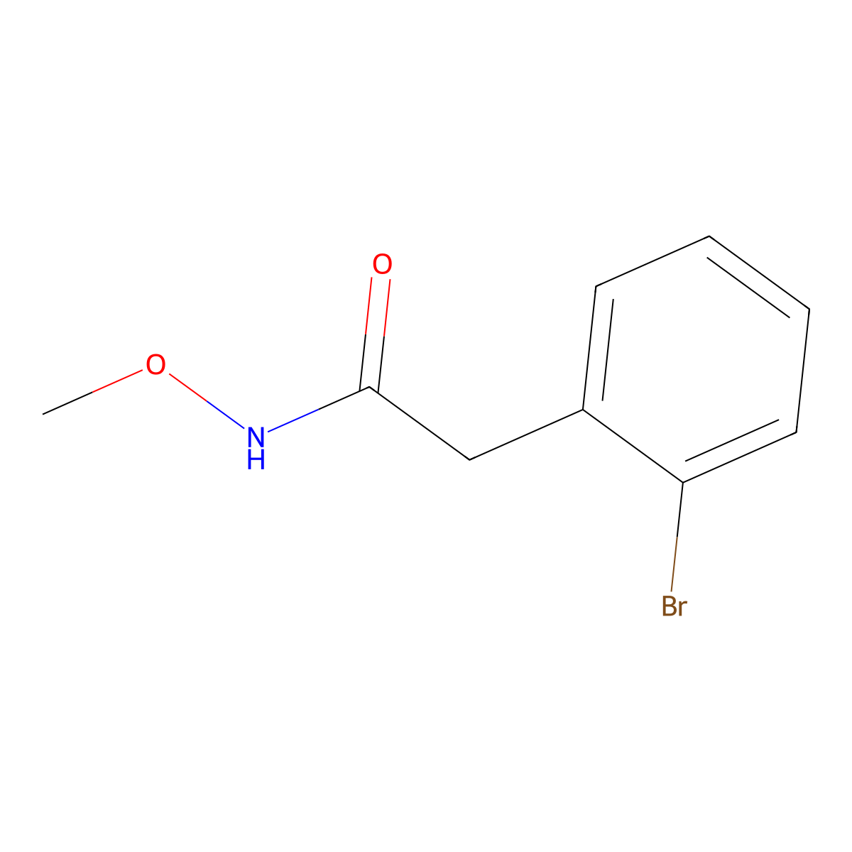 2-Bromo-N-methoxybenzeneacetamide molecular structure, CAS 121989-40-0