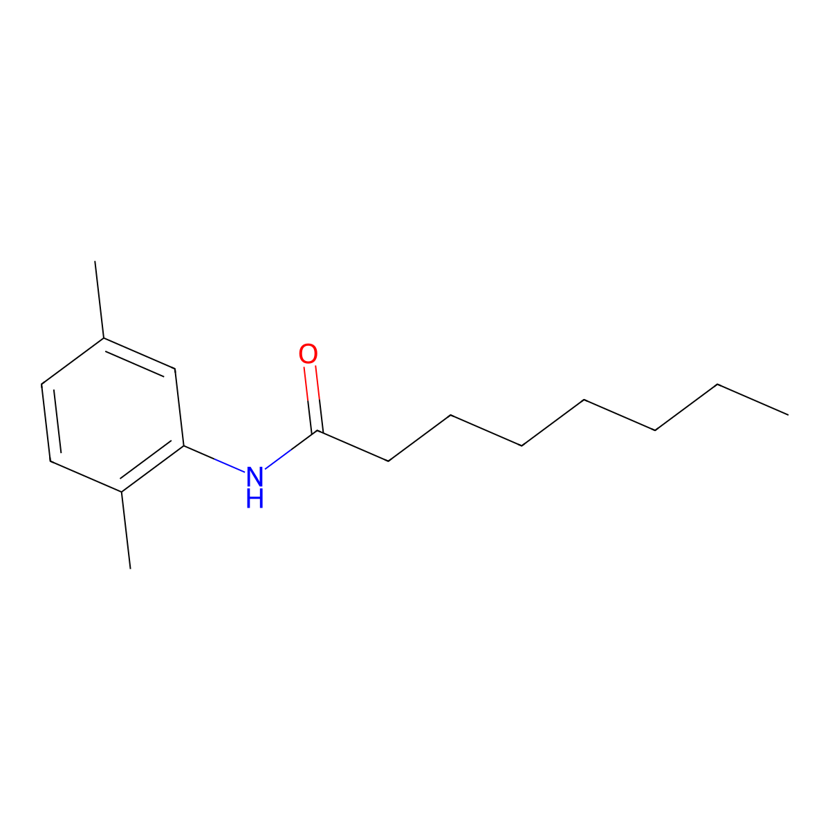 2',5'-Dimethyloctananilide molecular structure, CAS 121990-02-1