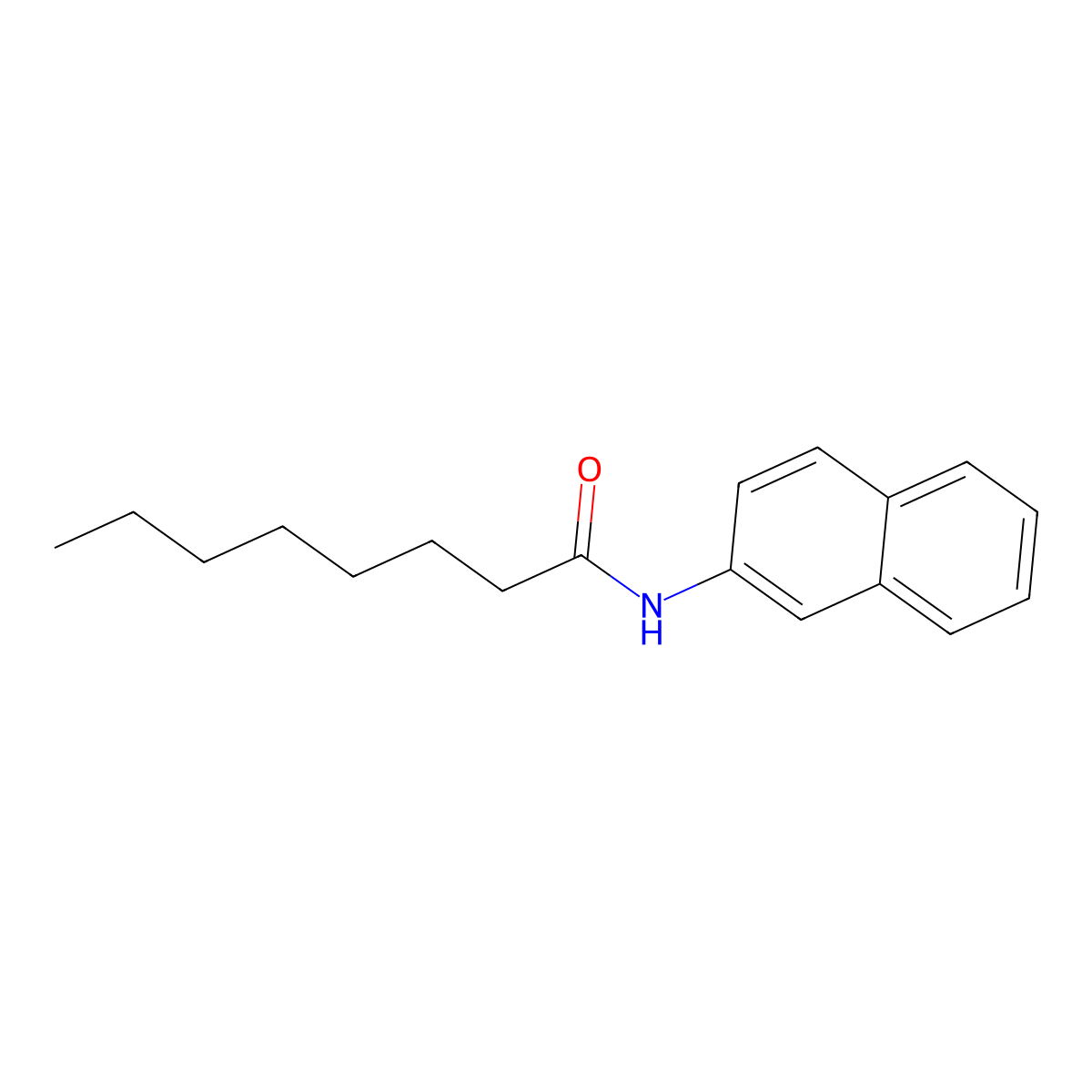 N-(2-naphthyl)octanamide molecular structure, CAS 121990-07-6