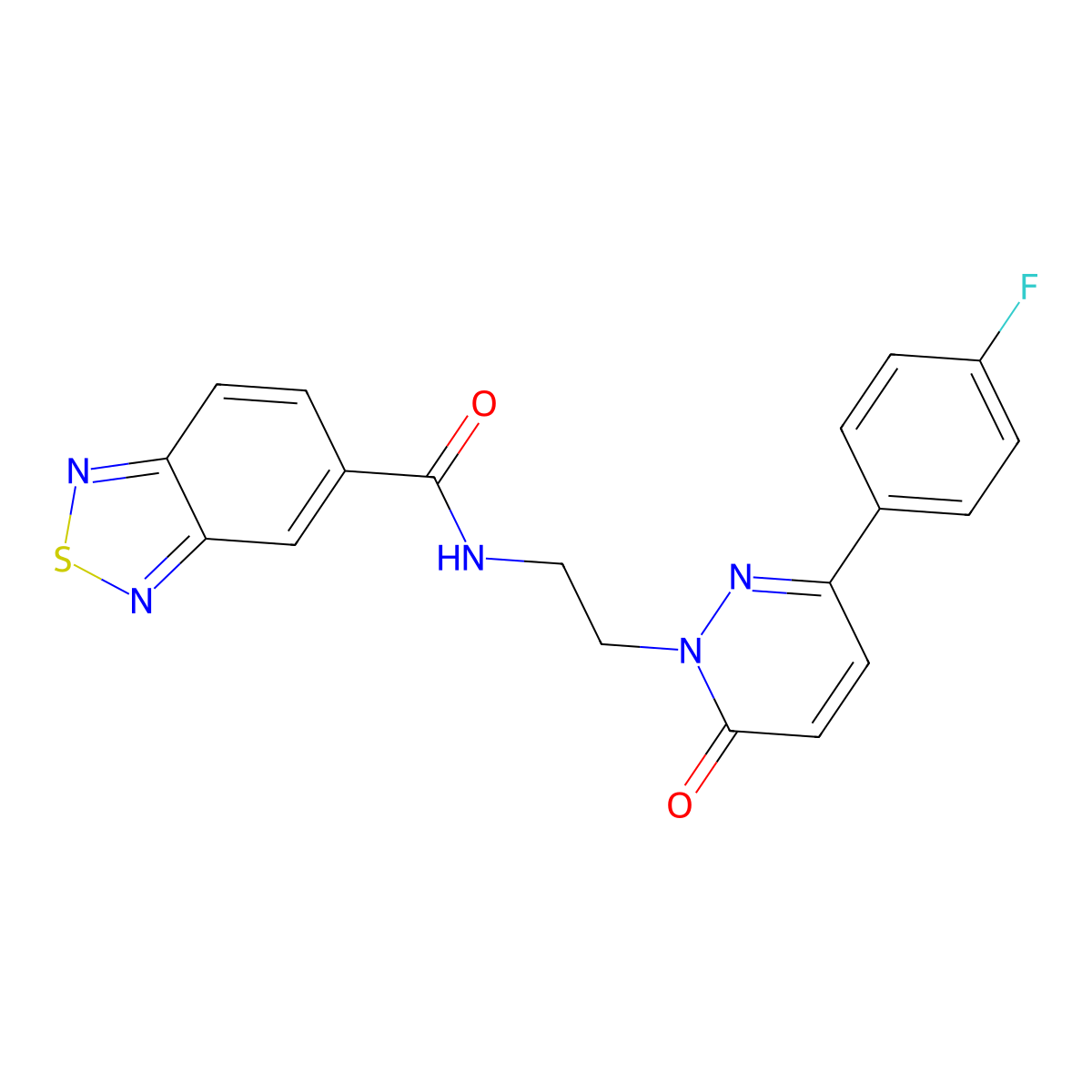 N-(2-(3-(4-fluorophenyl)-6-oxopyridazin-1(6H)-yl)ethyl)benzo[c][1,2,5]thiadiazole-5-carboxamide molecular structure, CAS 1219901-61-7