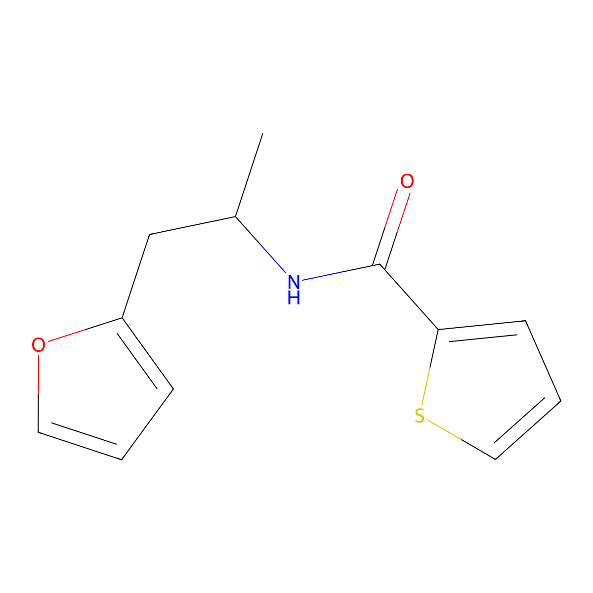 N-[1-(furan-2-yl)propan-2-yl]thiophene-2-carboxamide molecular structure, CAS 1219902-07-4