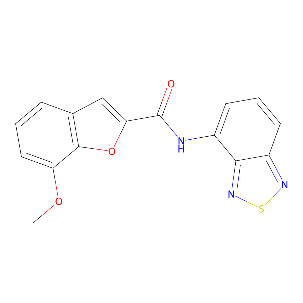 N-(benzo[c][1,2,5]thiadiazol-4-yl)-7-methoxybenzofuran-2-carboxamide molecular structure, CAS 1219902-12-1