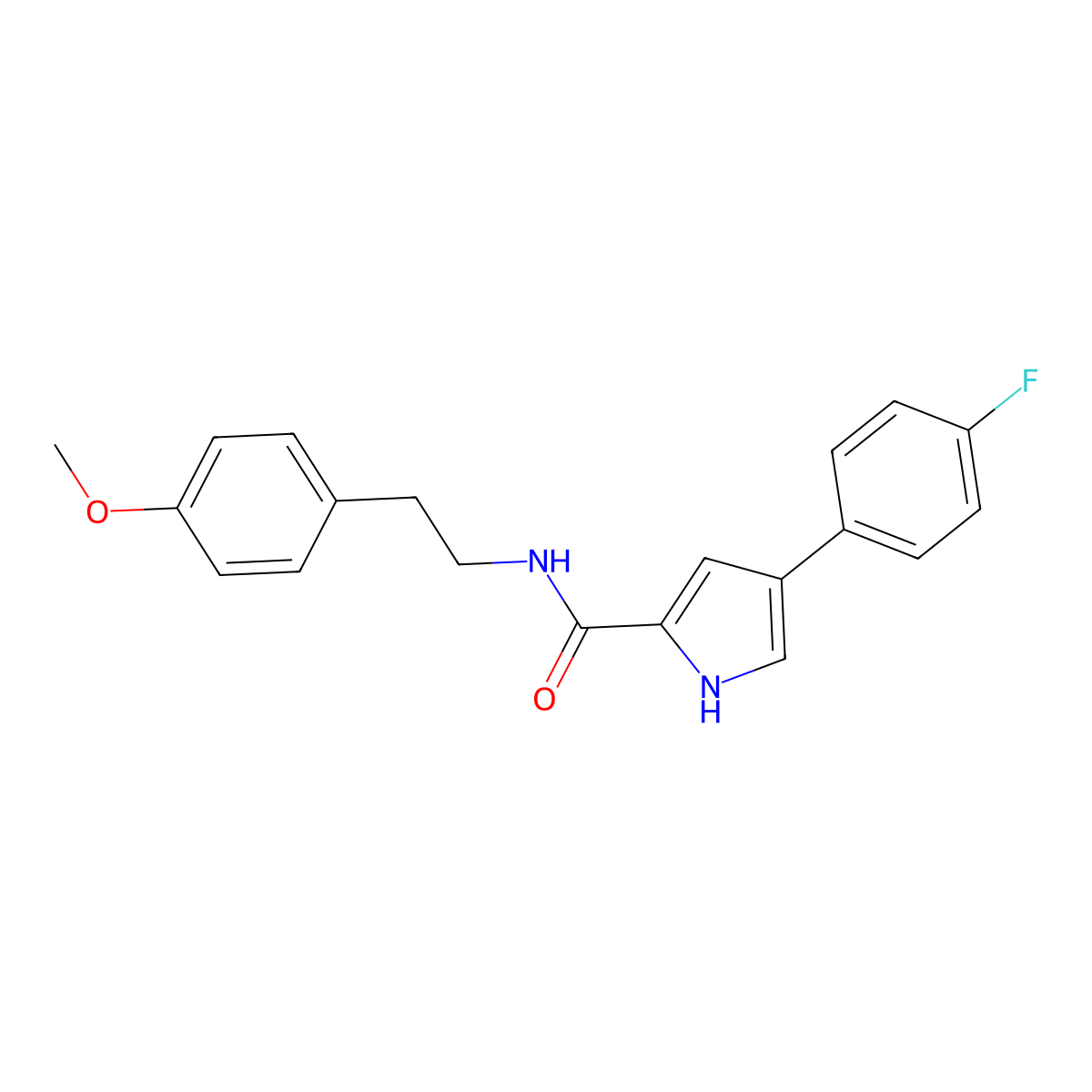 4-(4-fluorophenyl)-N-(4-methoxyphenethyl)-1H-pyrrole-2-carboxamide molecular structure, CAS 1219903-01-1
