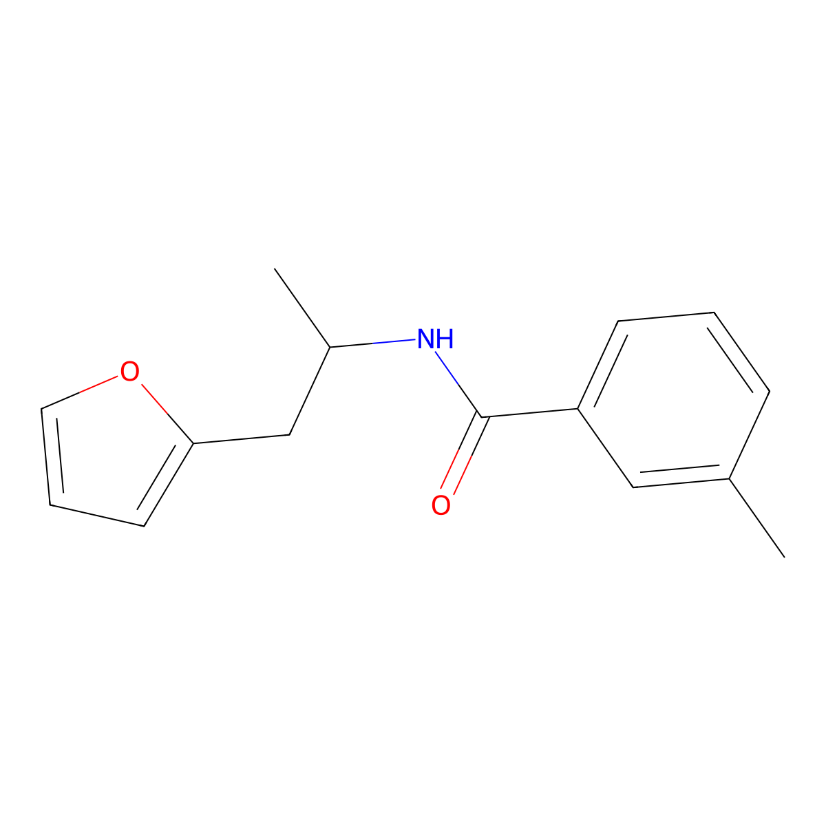 N-[1-(furan-2-yl)propan-2-yl]-3-methylbenzamide molecular structure, CAS 1219903-28-2