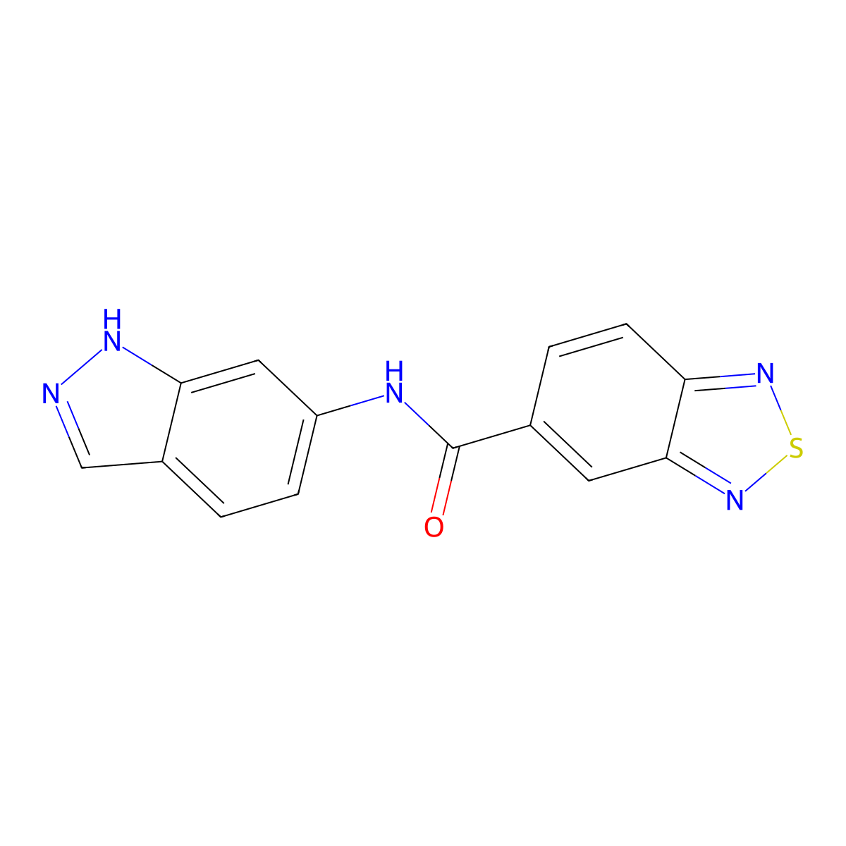 N-(1H-indazol-6-yl)benzo[c][1,2,5]thiadiazole-5-carboxamide molecular structure, CAS 1219903-33-9