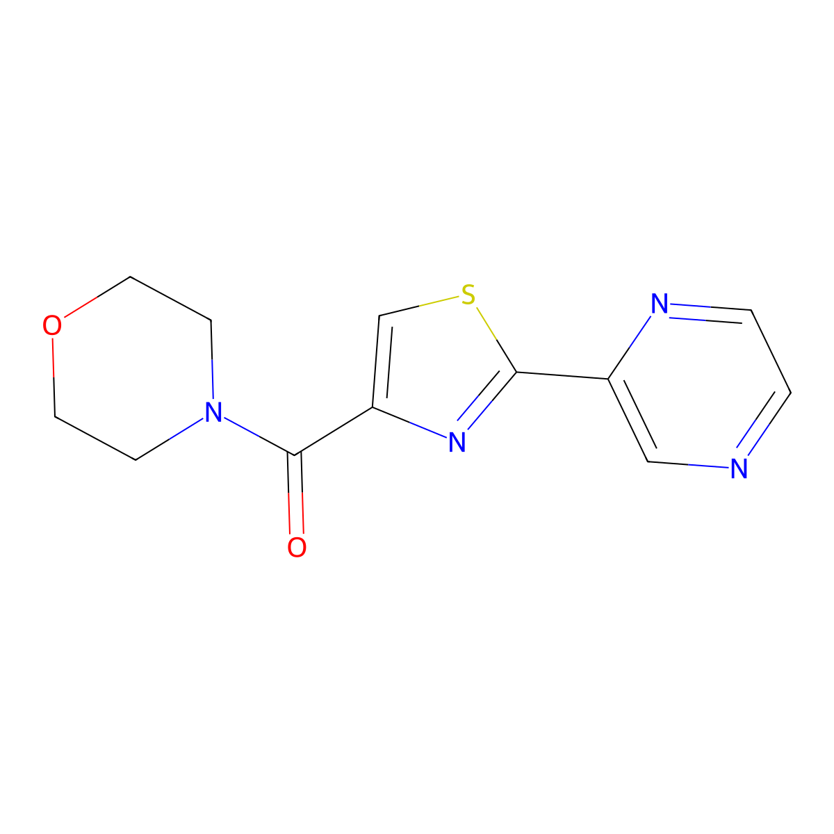 Morpholino(2-(pyrazin-2-yl)thiazol-4-yl)methanone molecular structure, CAS 1219903-43-1