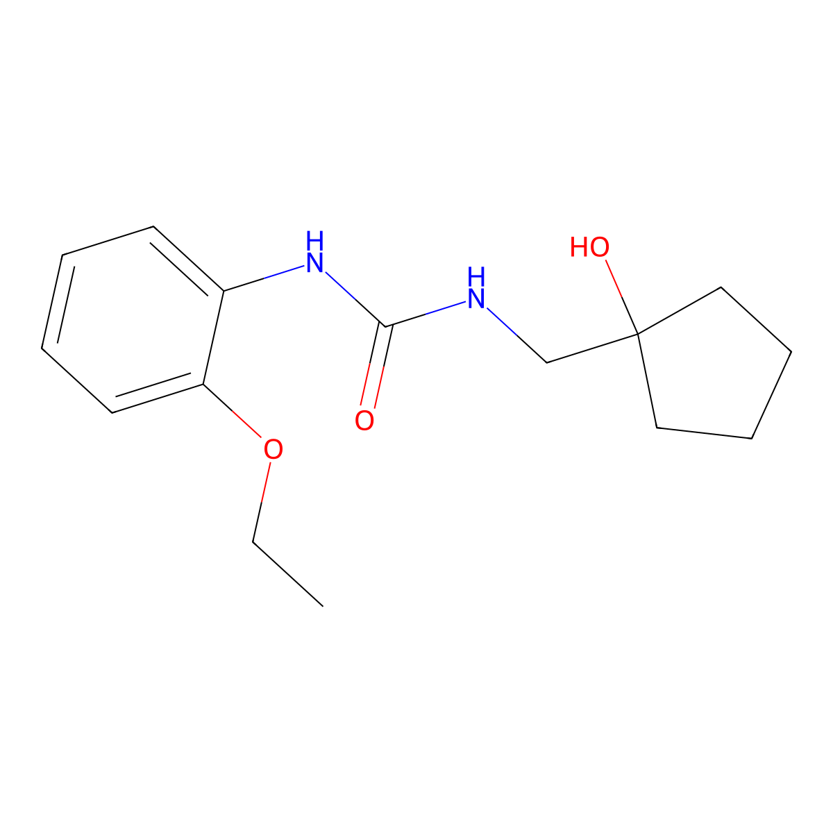 1-(2-Ethoxyphenyl)-3-[(1-hydroxycyclopentyl)methyl]urea molecular structure, CAS 1219903-88-4