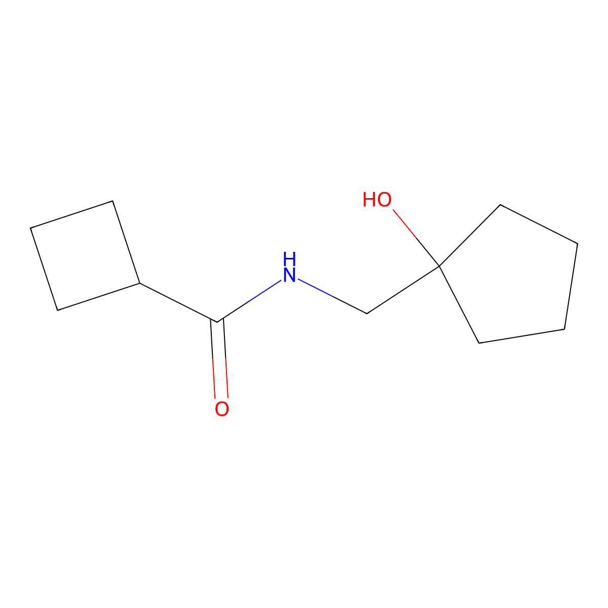 N-[(1-hydroxycyclopentyl)methyl]cyclobutanecarboxamide molecular structure, CAS 1219903-92-0