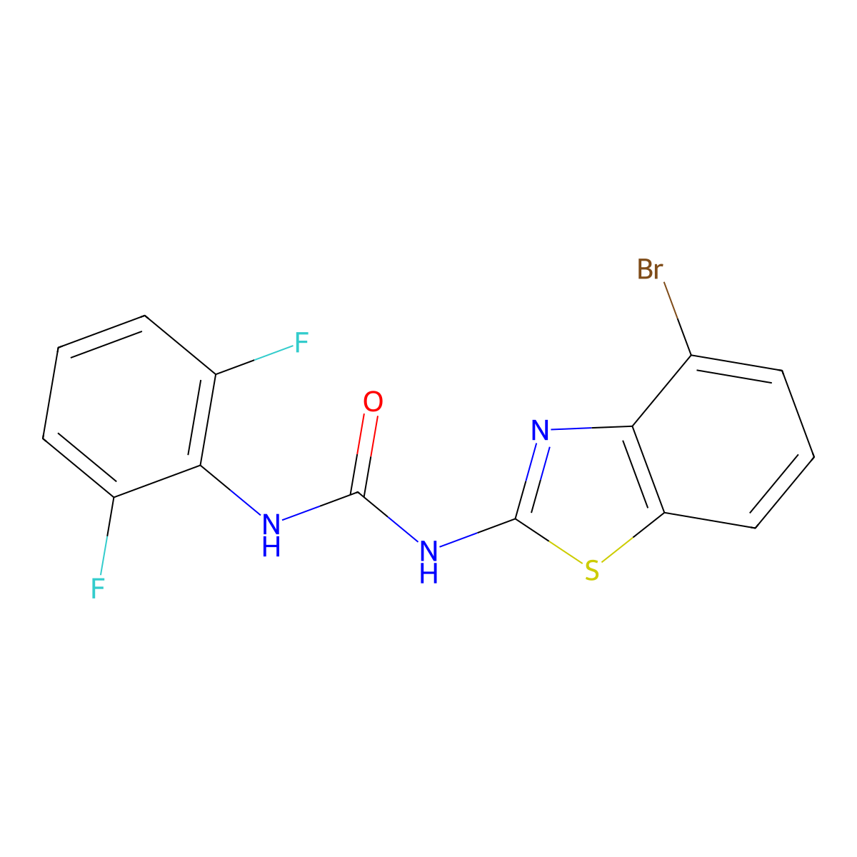 1-(4-Bromobenzo[d]thiazol-2-yl)-3-(2,6-difluorophenyl)urea molecular structure, CAS 1219904-02-5