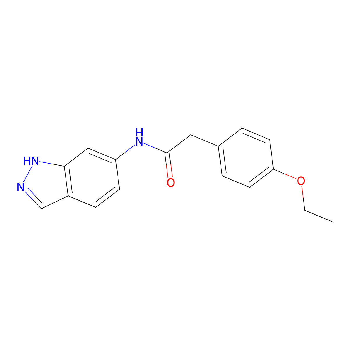 2-(4-ethoxyphenyl)-N-(1H-indazol-6-yl)acetamide molecular structure, CAS 1219904-27-4