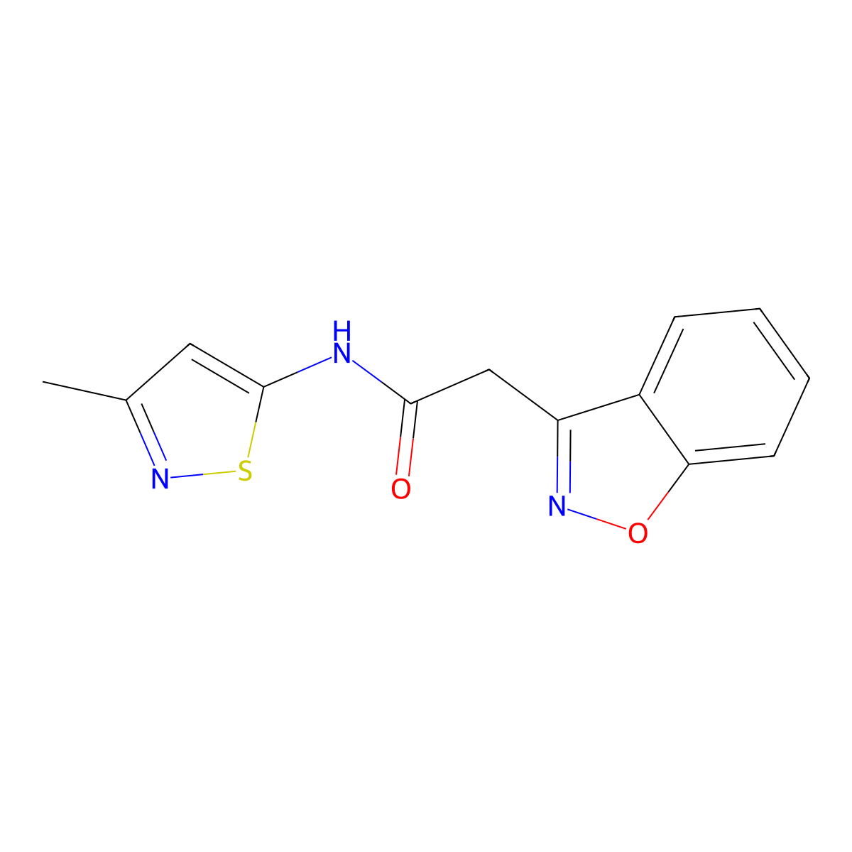2-(benzo[d]isoxazol-3-yl)-N-(3-methylisothiazol-5-yl)acetamide molecular structure, CAS 1219904-35-4