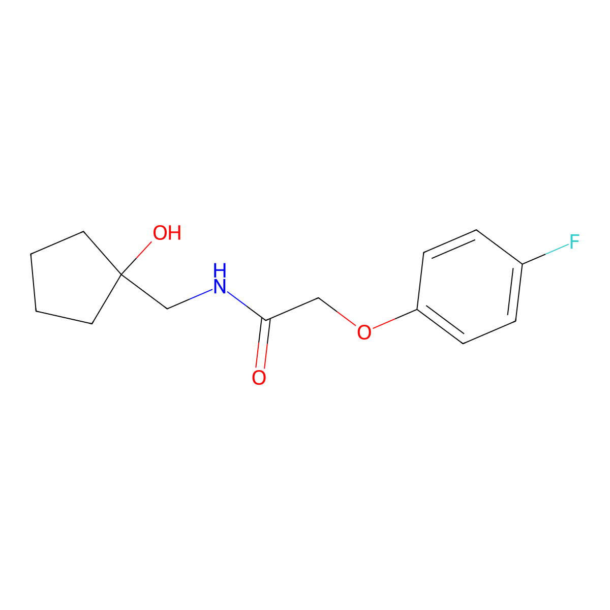 2-(4-fluorophenoxy)-N-[(1-hydroxycyclopentyl)methyl]acetamide molecular structure, CAS 1219905-30-2
