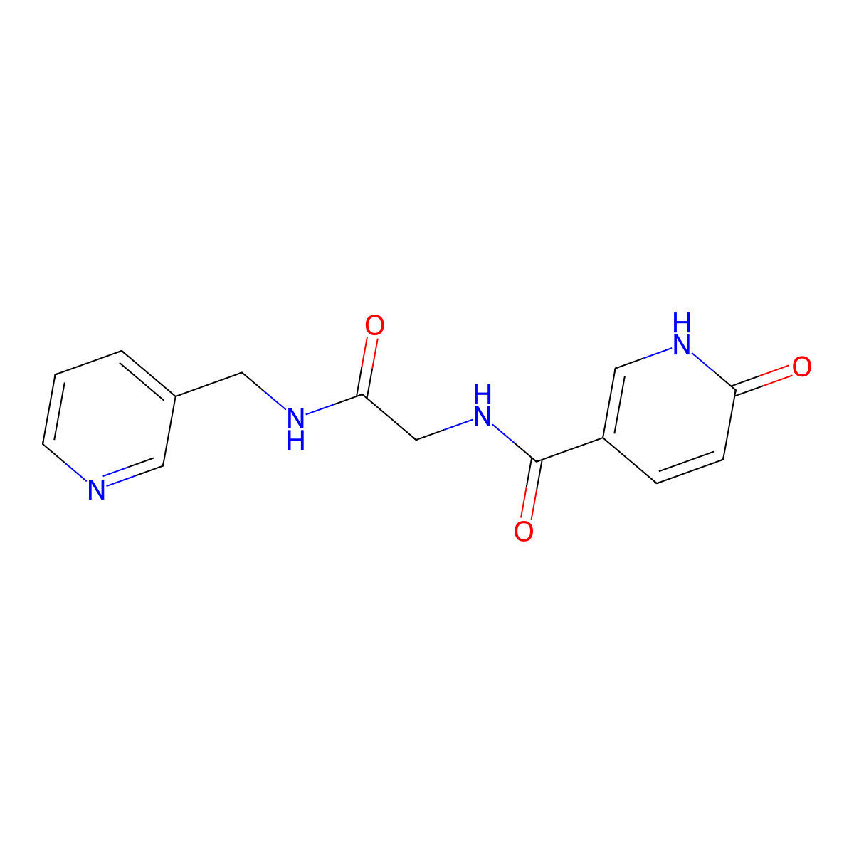 6-oxo-N-(2-oxo-2-((pyridin-3-ylmethyl)amino)ethyl)-1,6-dihydropyridine-3-carboxamide molecular structure, CAS 1219905-33-5