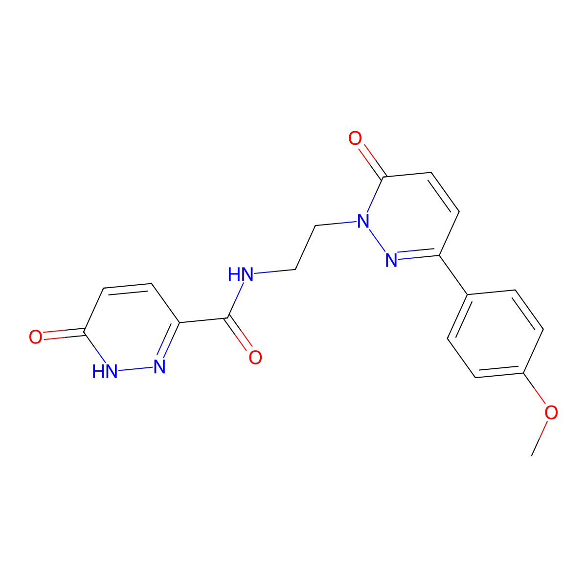 N-(2-(3-(4-methoxyphenyl)-6-oxopyridazin-1(6H)-yl)ethyl)-6-oxo-1,6-dihydropyridazine-3-carboxamide molecular structure, CAS 1219905-39-1
