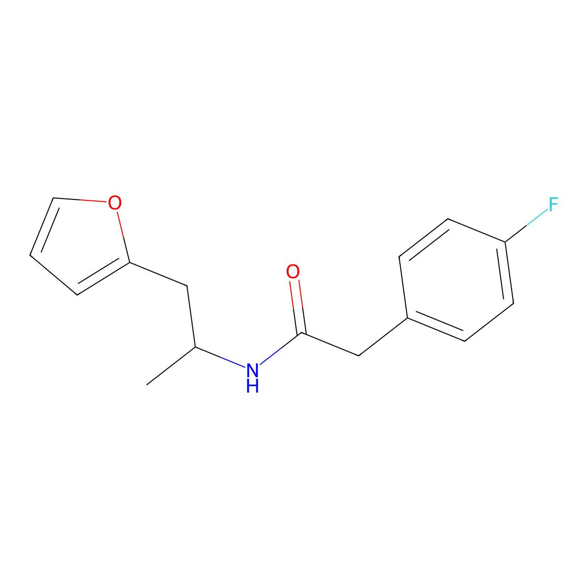 2-(4-fluorophenyl)-N-[1-(furan-2-yl)propan-2-yl]acetamide molecular structure, CAS 1219905-53-9