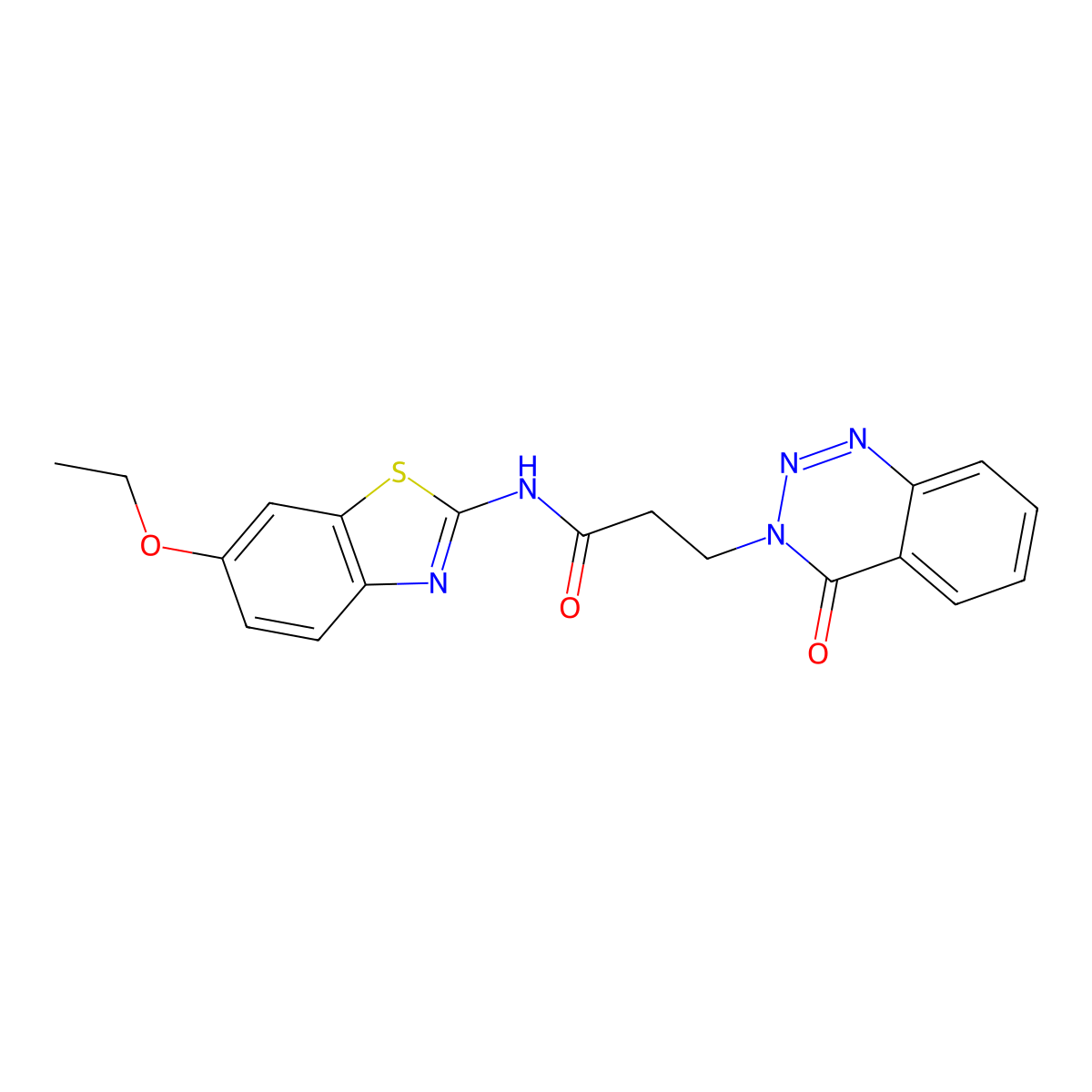 N-(6-ethoxybenzo[d]thiazol-2-yl)-3-(4-oxobenzo[d][1,2,3]triazin-3(4H)-yl)propanamide molecular structure, CAS 1219905-90-4