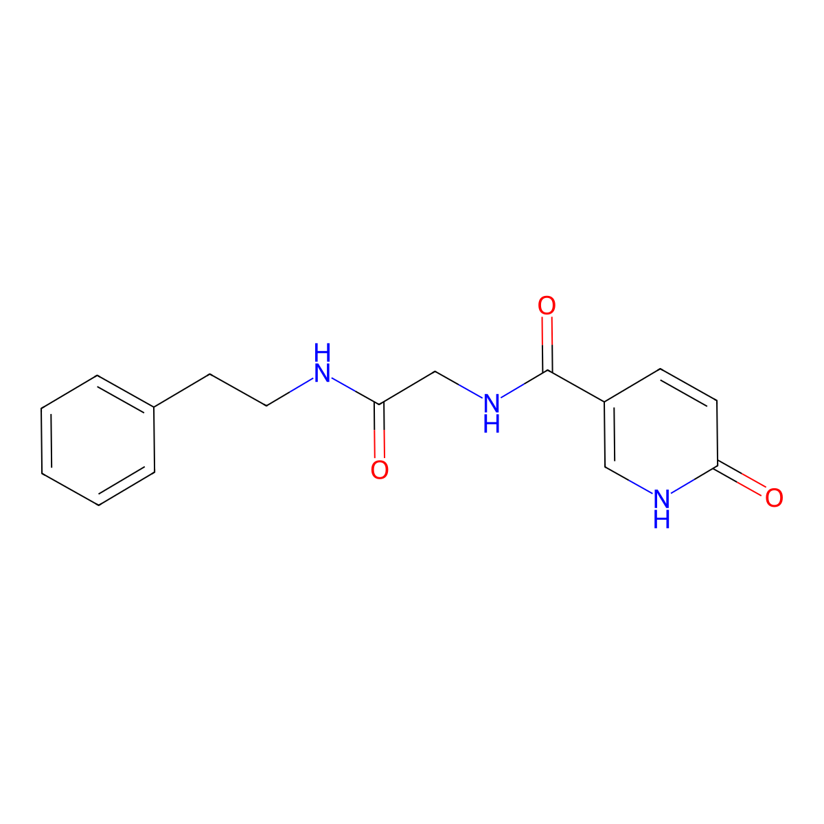 6-oxo-N-(2-oxo-2-(phenethylamino)ethyl)-1,6-dihydropyridine-3-carboxamide molecular structure, CAS 1219906-20-3
