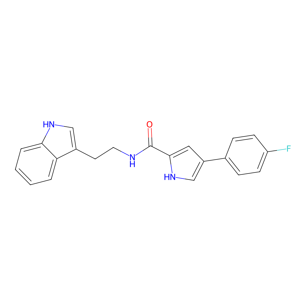 4-(4-fluorophenyl)-N-[2-(1H-indol-3-yl)ethyl]-1H-pyrrole-2-carboxamide molecular structure, CAS 1219906-40-7