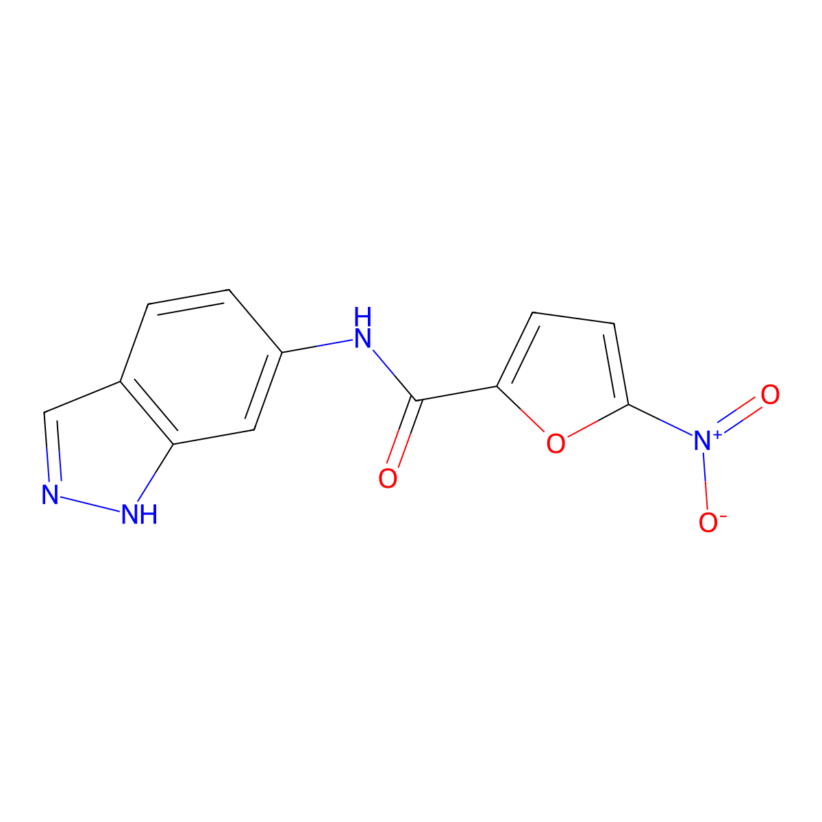 N-(1H-indazol-6-yl)-5-nitrofuran-2-carboxamide molecular structure, CAS 1219906-42-9