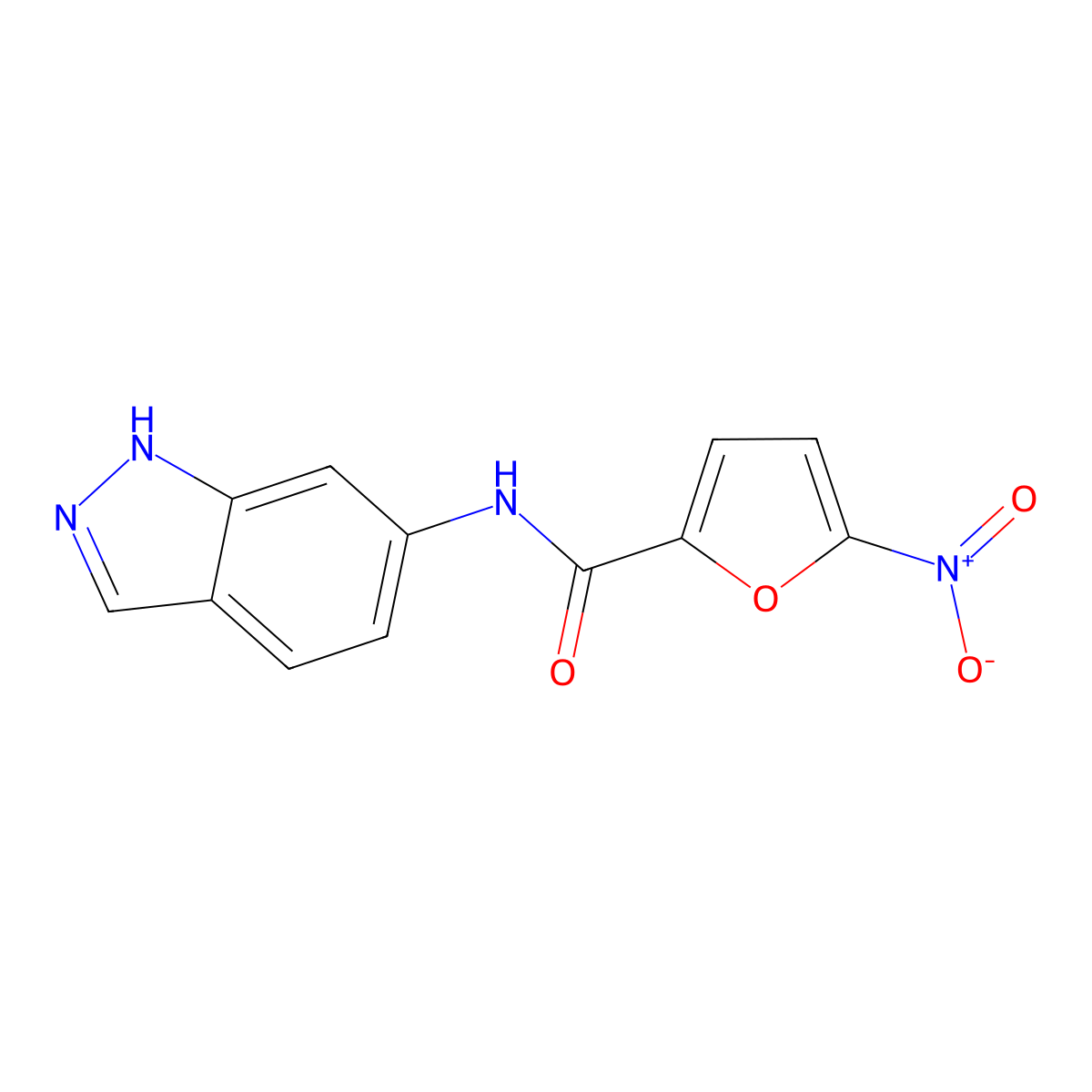 N-(1H-indazol-6-yl)-5-nitrofuran-2-carboxamide molecular structure, CAS 1219906-42-9