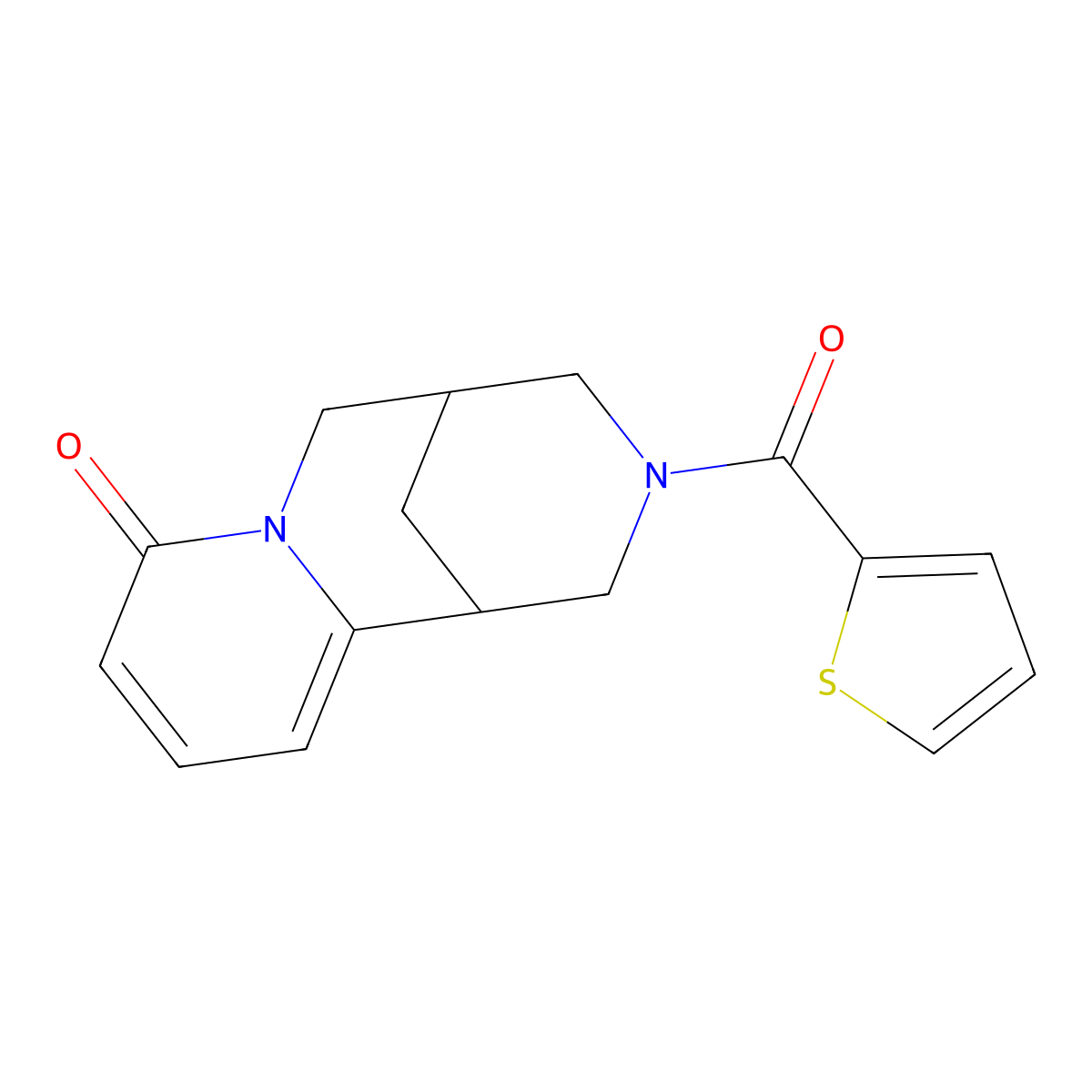 3-(thiophene-2-carbonyl)-3,4,5,6-tetrahydro-1H-1,5-methanopyrido[1,2-a][1,5]diazocin-8(2H)-one molecular structure, CAS 1219906-70-3