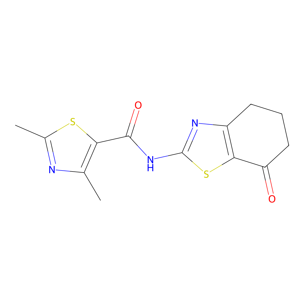 2,4-dimethyl-N-(7-oxo-4,5,6,7-tetrahydrobenzo[d]thiazol-2-yl)thiazole-5-carboxamide molecular structure, CAS 1219906-71-4