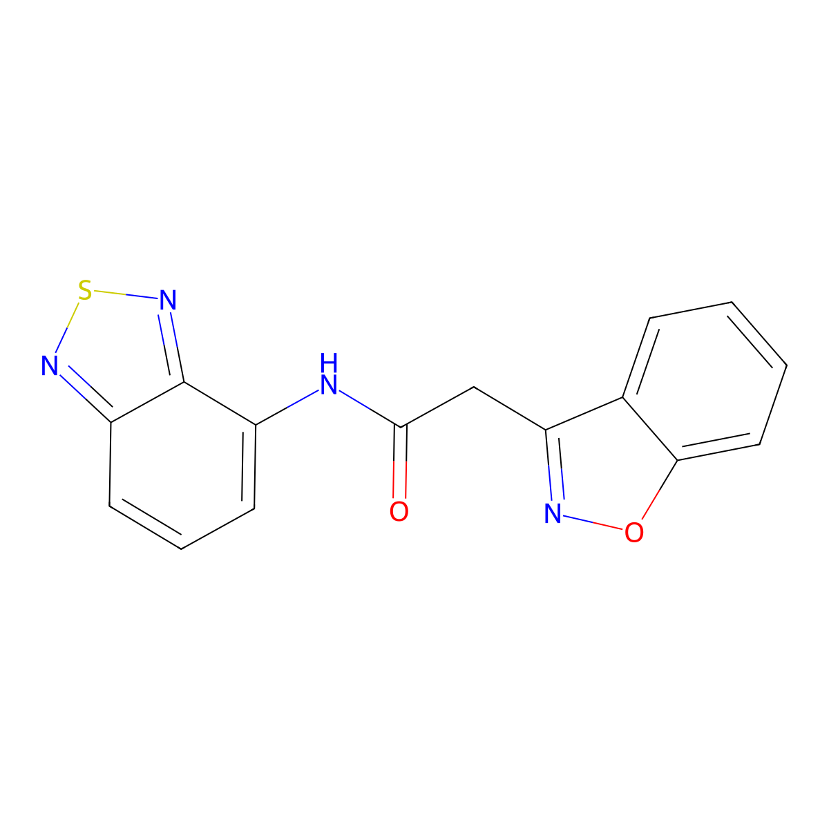 N-(benzo[c][1,2,5]thiadiazol-4-yl)-2-(benzo[d]isoxazol-3-yl)acetamide molecular structure, CAS 1219906-84-9